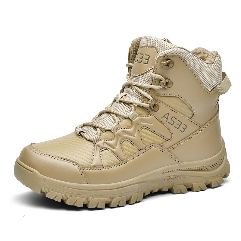 Bota militar mujer beige