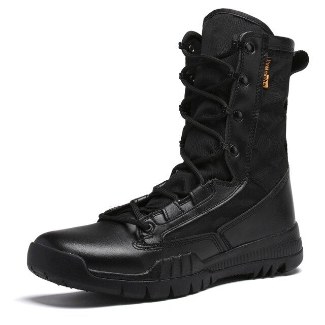 Bota militar mujer piel