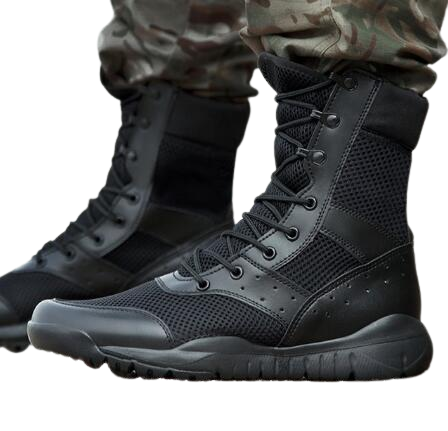 Bota militar negra hombre