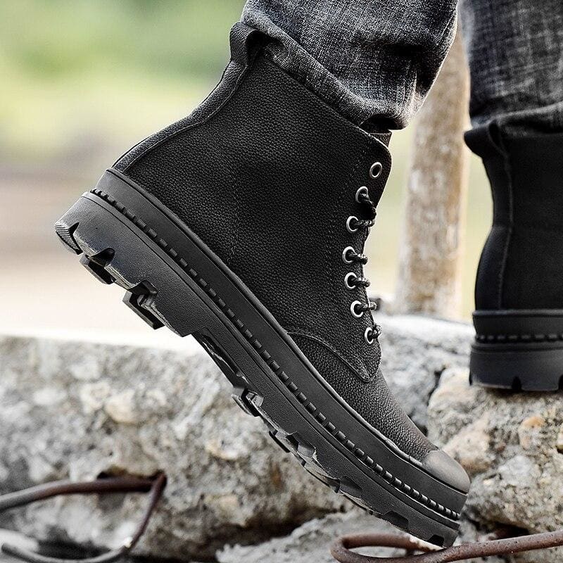 Botas cortas de mujer estilo militar