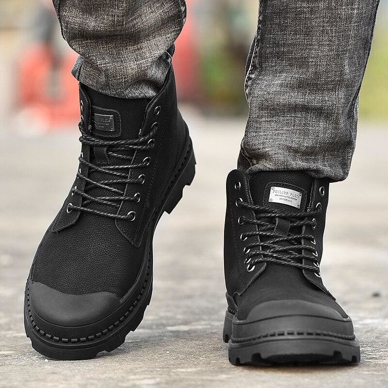 Botas cortas de mujer estilo militar