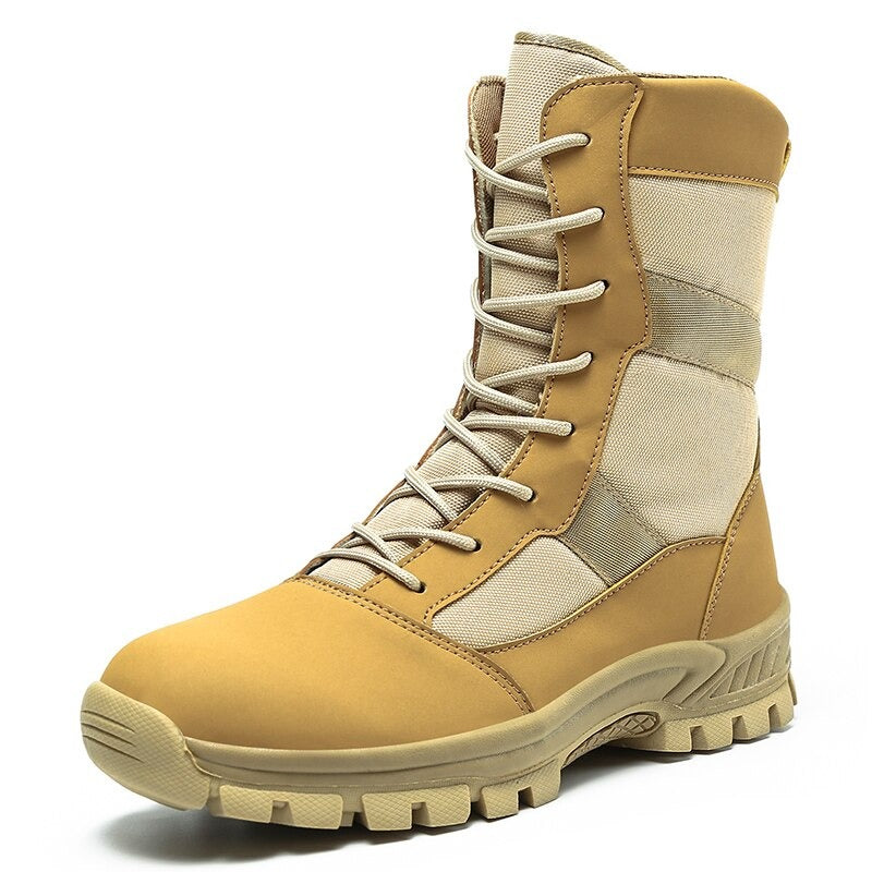 Botas militar hombre beige