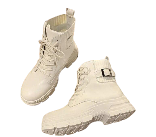 Botas militar negra mujer