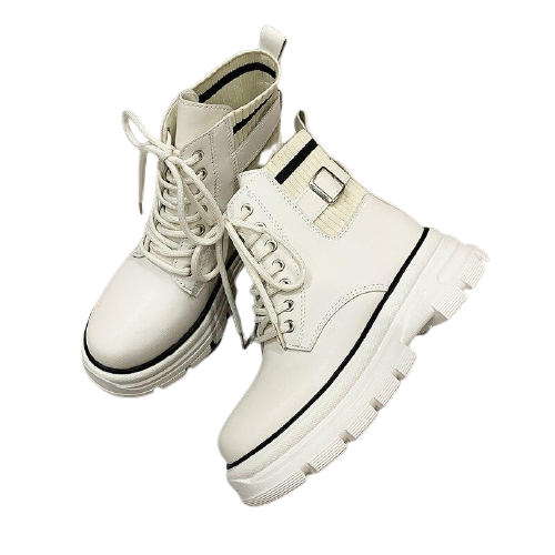 Botas militar negra mujer