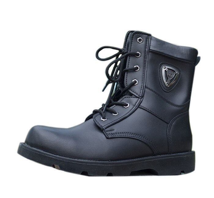 Botas negras militar hombre