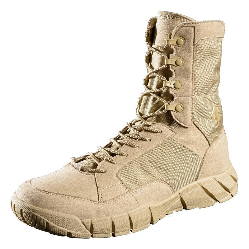 Botas tipo militar negras hombre