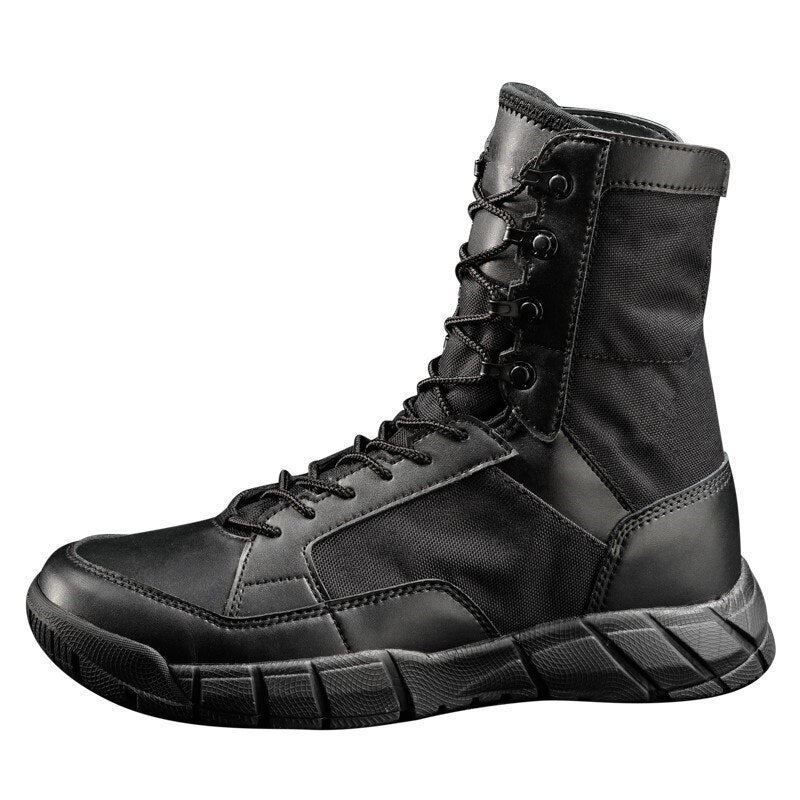 Botas tipo militar negras hombre