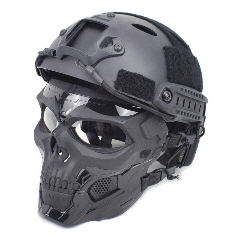 Calavera con Casco militar