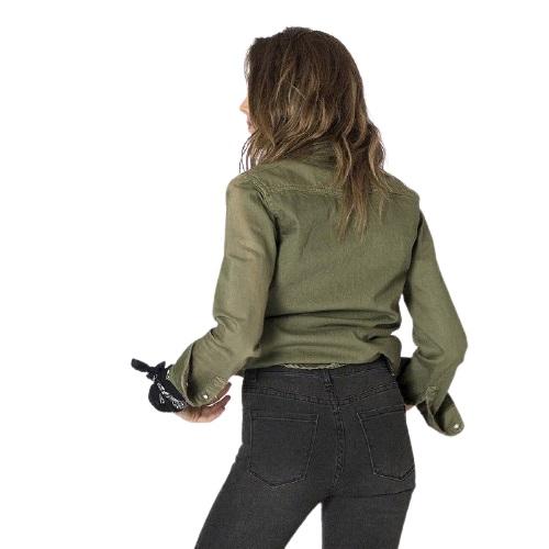 Camisa de mujer verde militar