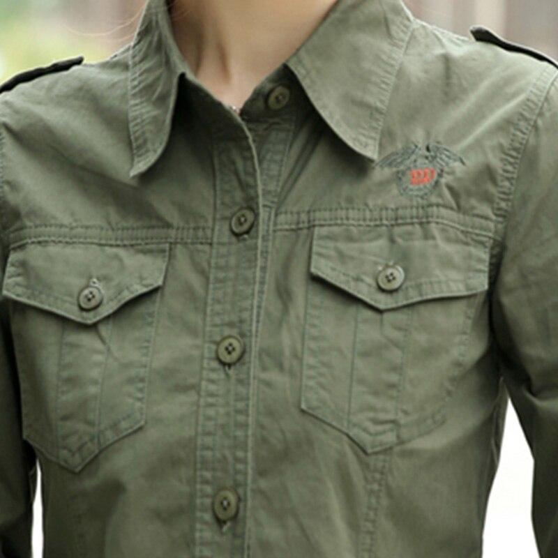 Camisa estilo militar mujer