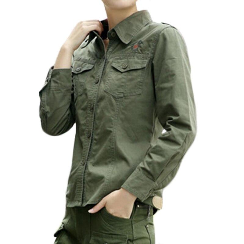 Camisa estilo militar mujer