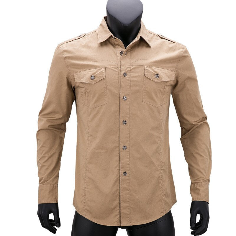 Camisa militar caqui