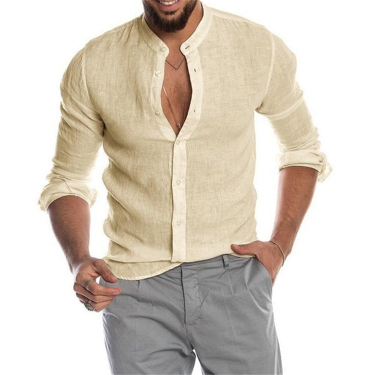 Camisa militar hombre blanca