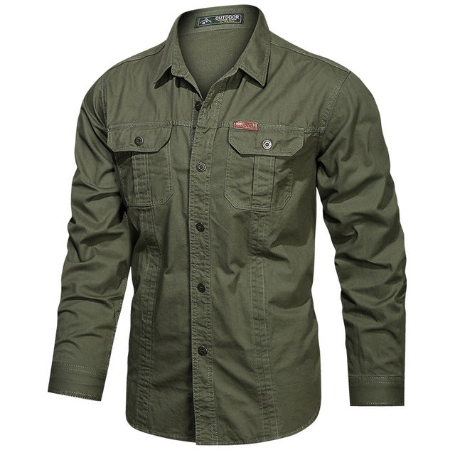 Camisa militar hombre parches