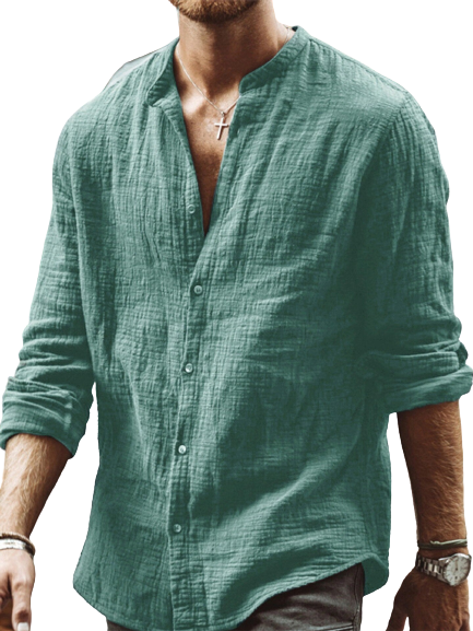 Camisa militar hombre verde