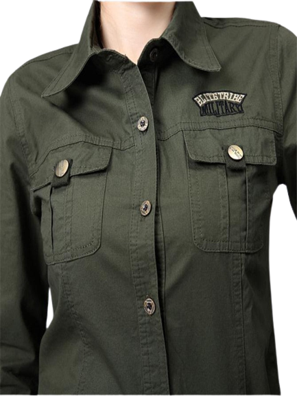 Camisa militar para mujer