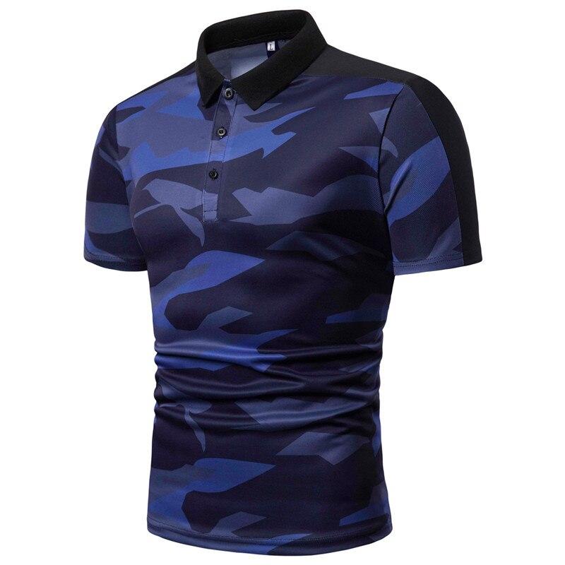 Camisa polo azul oscuro