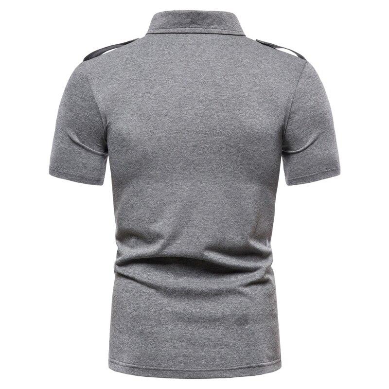 Camisa polo gris hombre