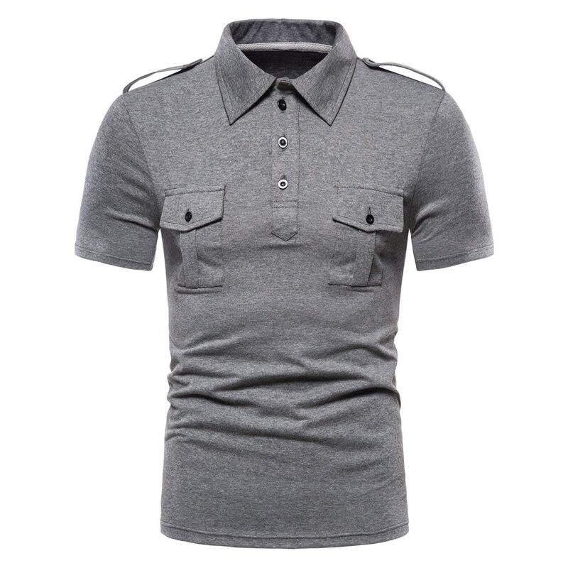 Camisa polo gris hombre