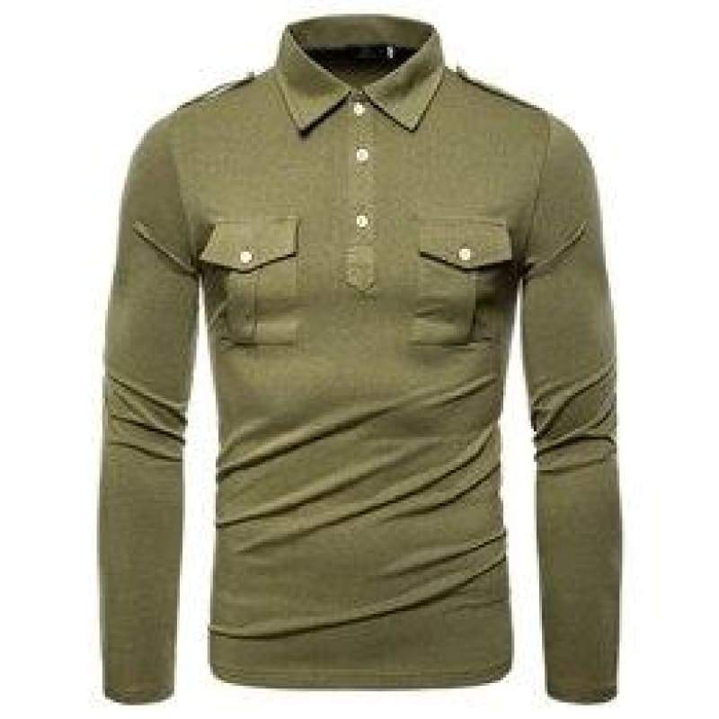 Camisa polo hombre manga larga