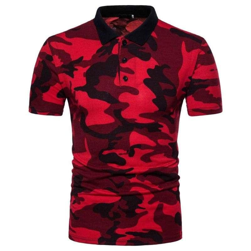 Camisa polo rojo hombre