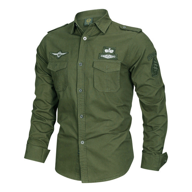 Camisa tipo militar hombre