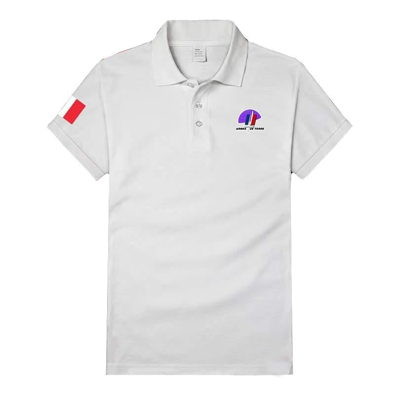 Camisa tipo polo blanco