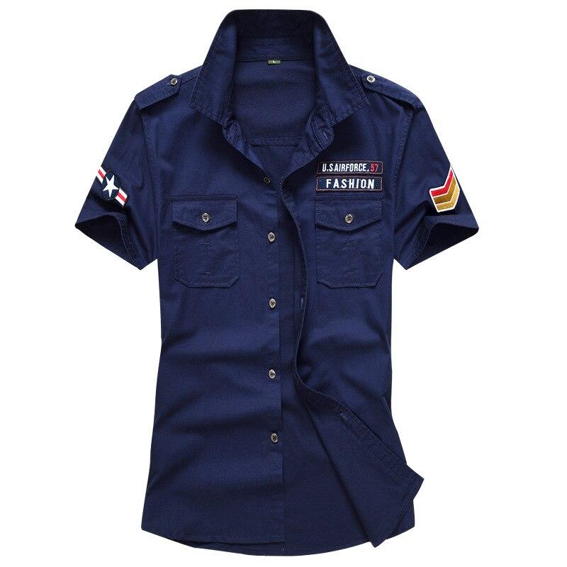 Camisa verde militar hombre