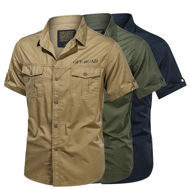 Camisa vintage militar hombre