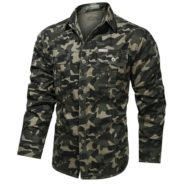 Camisas de hombre verde militar