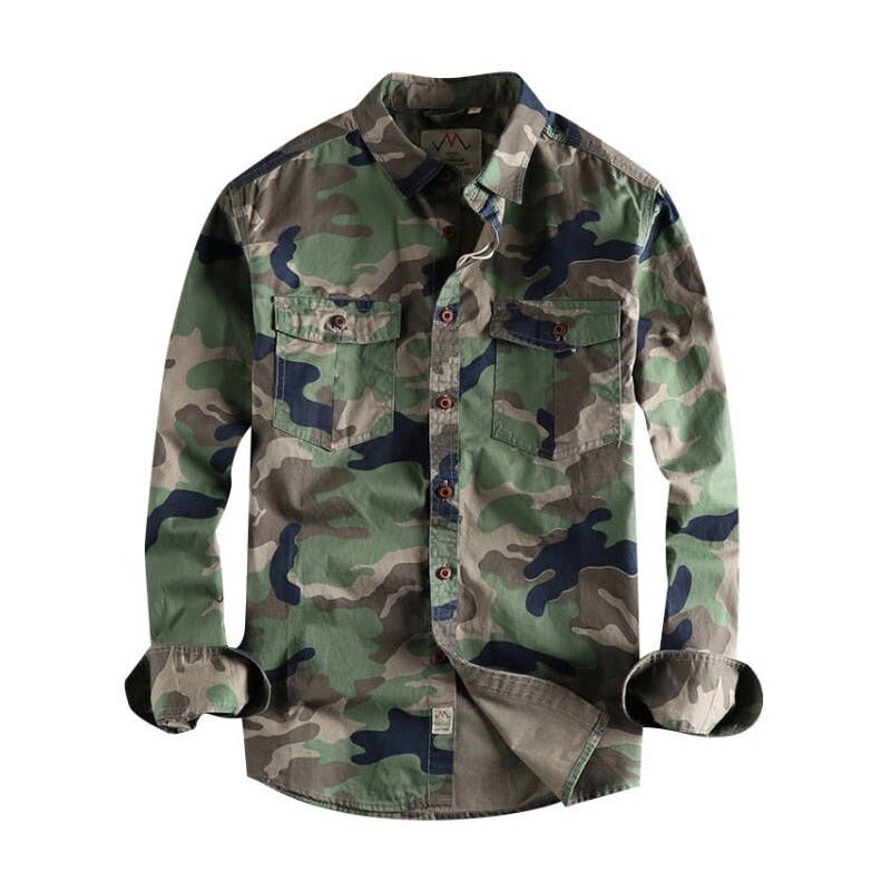 Camisas estilo militar para hombre