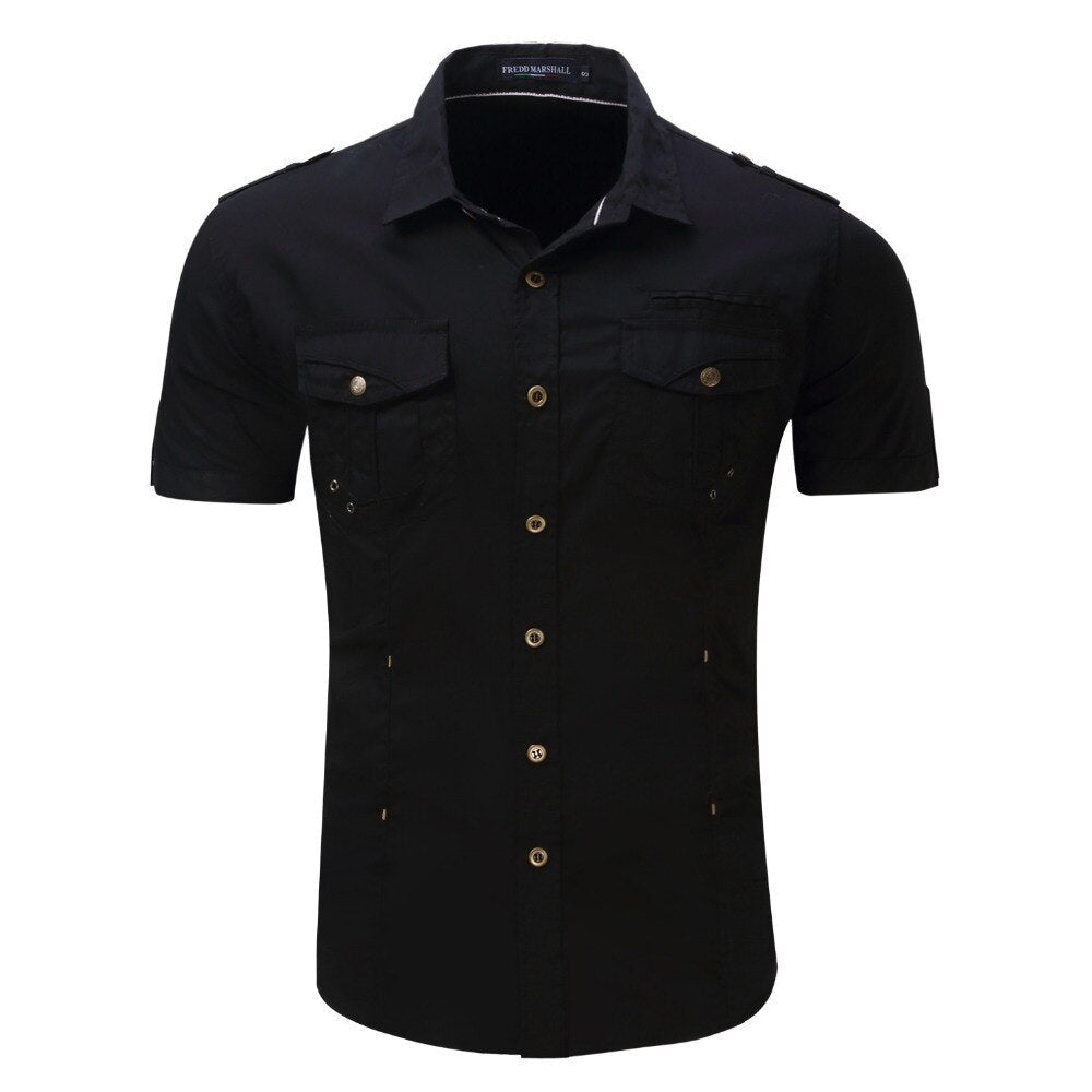 Camisas hombre corte militar