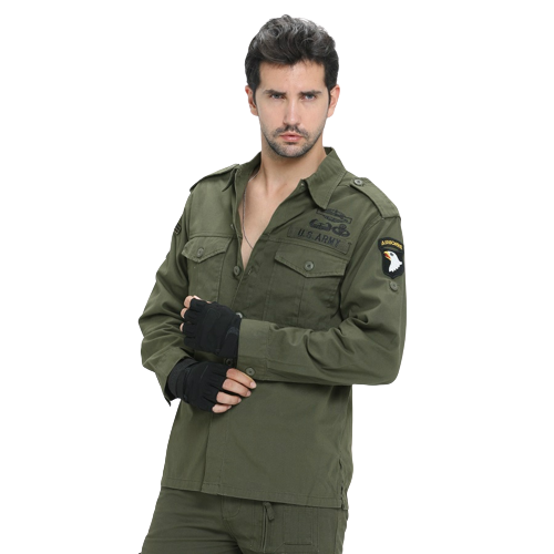Camisas tipo militar hombre