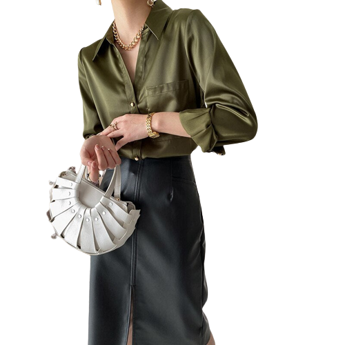 Camisas verde militar mujer