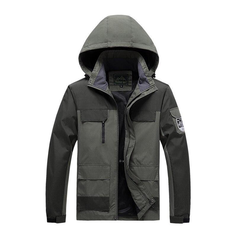 Campera parka verde militar hombre