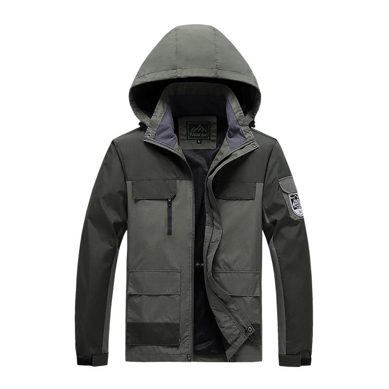 Campera parka verde militar hombre