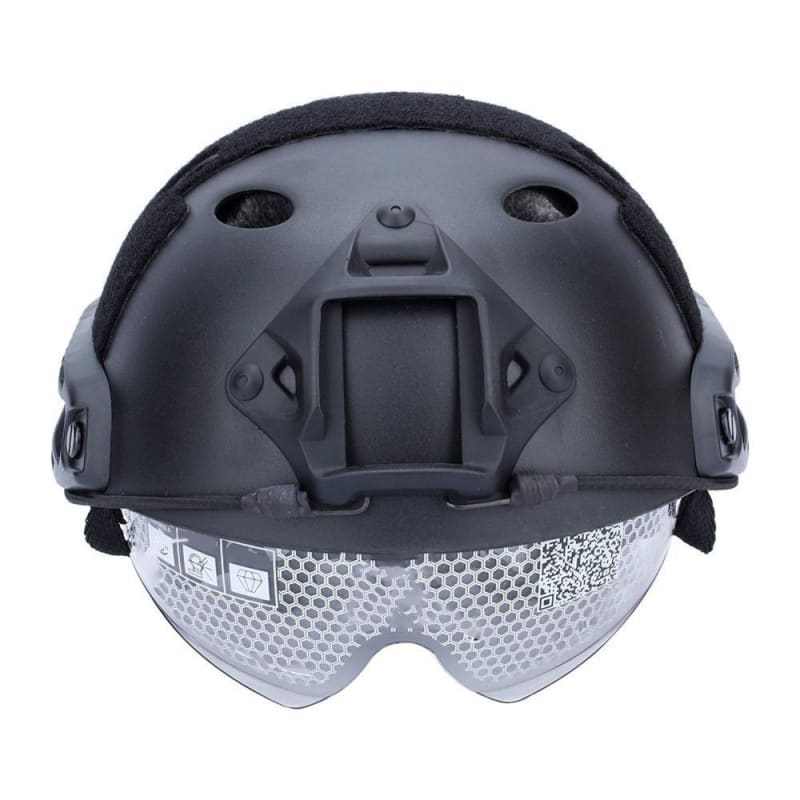 Casco militar con proteccion facial