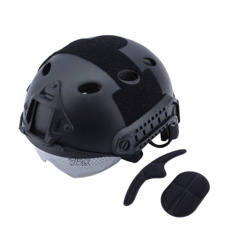 Casco militar con proteccion facial