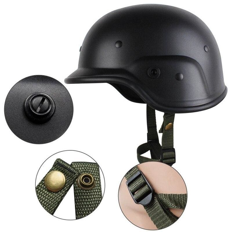 Casco militar con visor