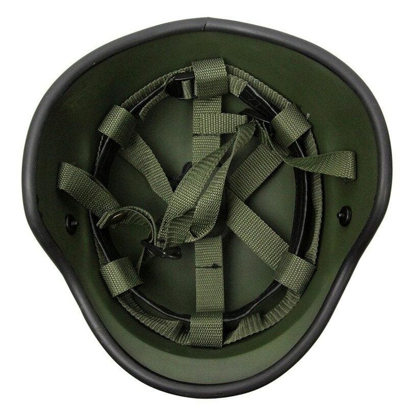 Casco militar con visor