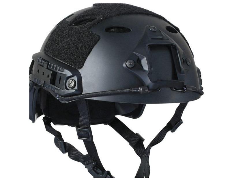 Casco militar negro disfraz