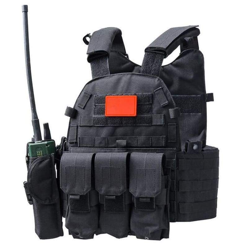Chalecos tacticos negros airsoft