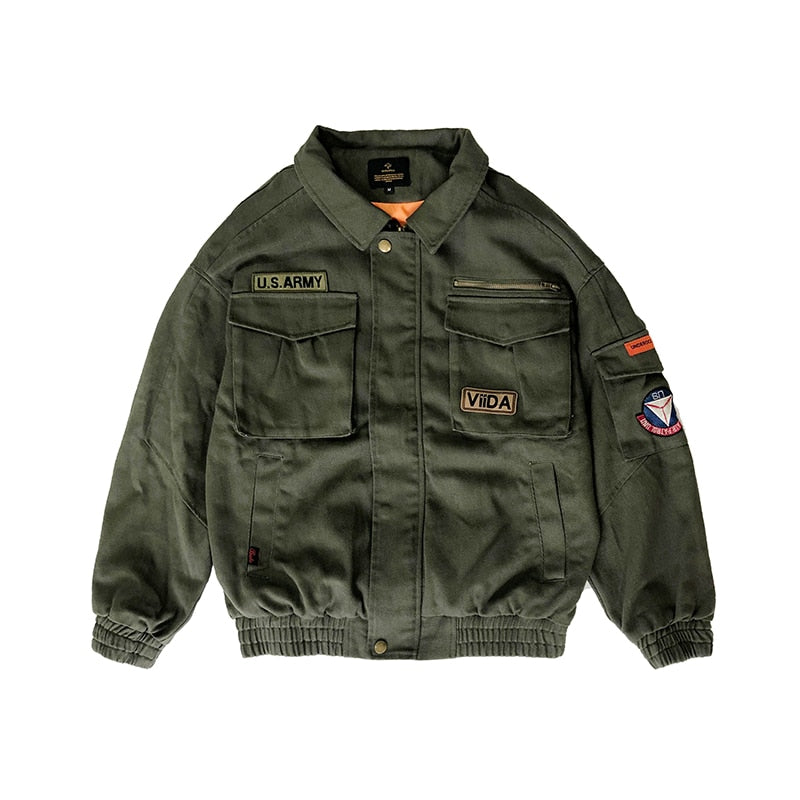 Chaqueta bomber militar hombre