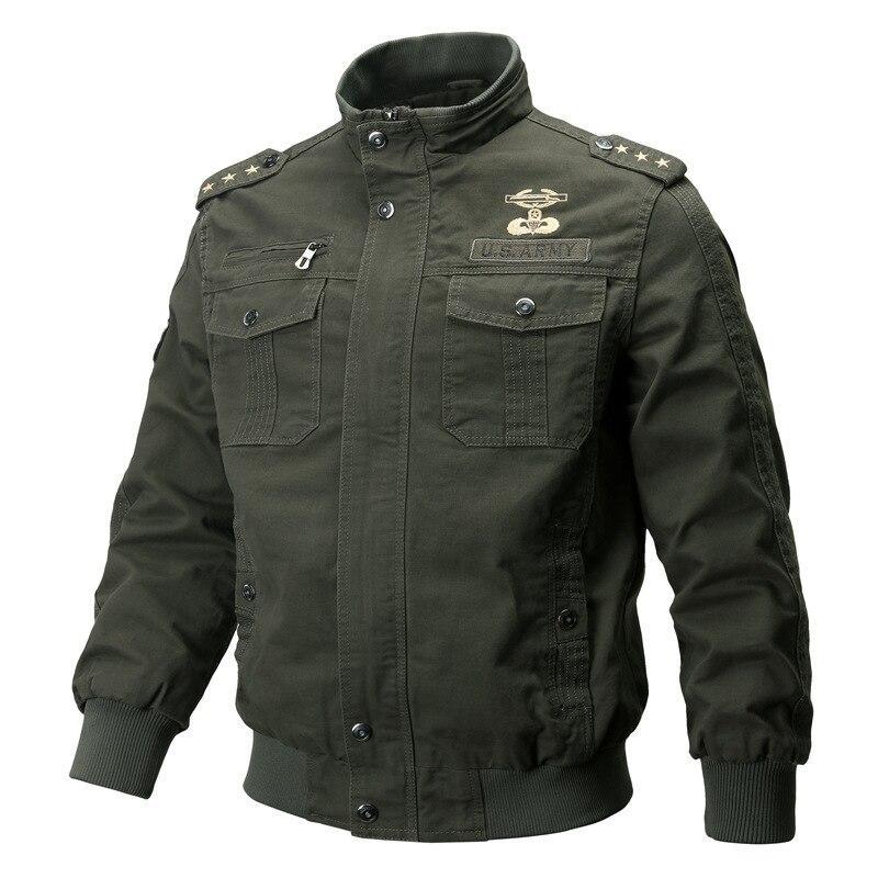 Chaqueta camisa verde militar hombre