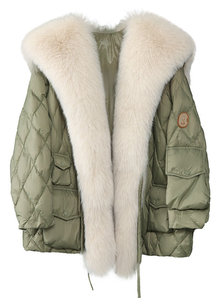 Chaqueta de mujer verde militar