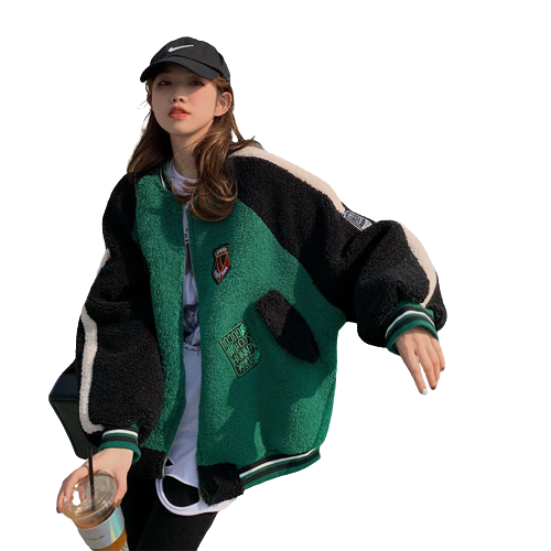 Chaqueta de primavera mujer verde militar