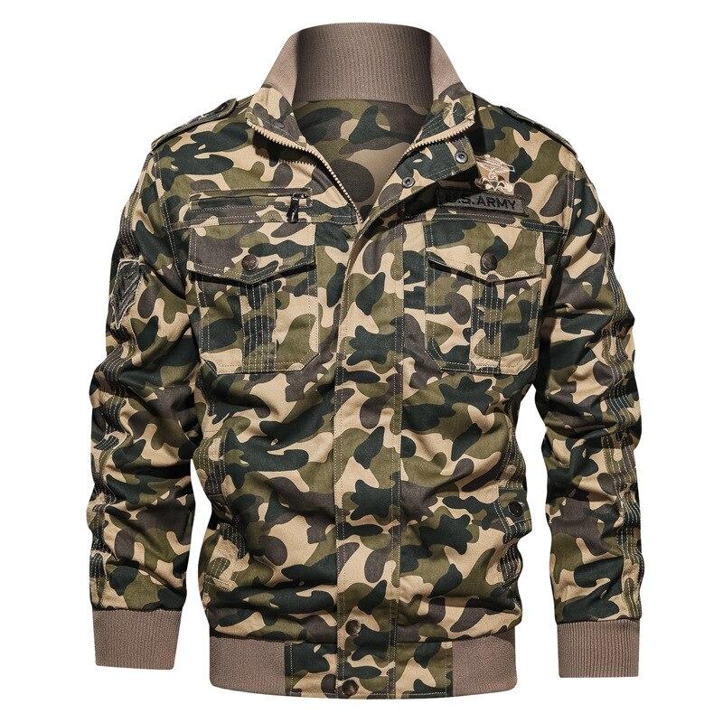 Chaqueta estampado militar hombre