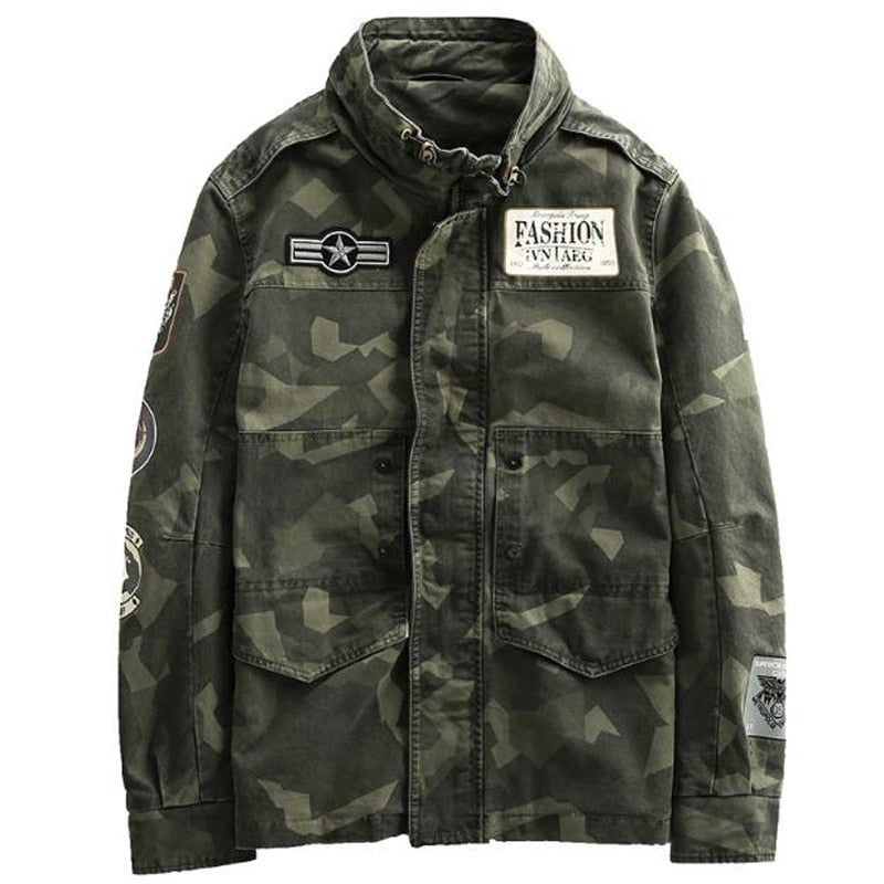 Chaqueta guerrera hombre verde militar