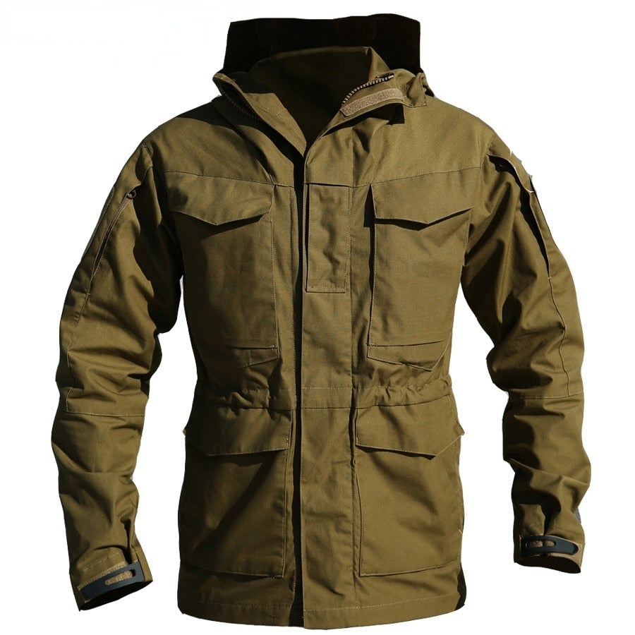 Chaqueta guerrera hombre verde militar retro