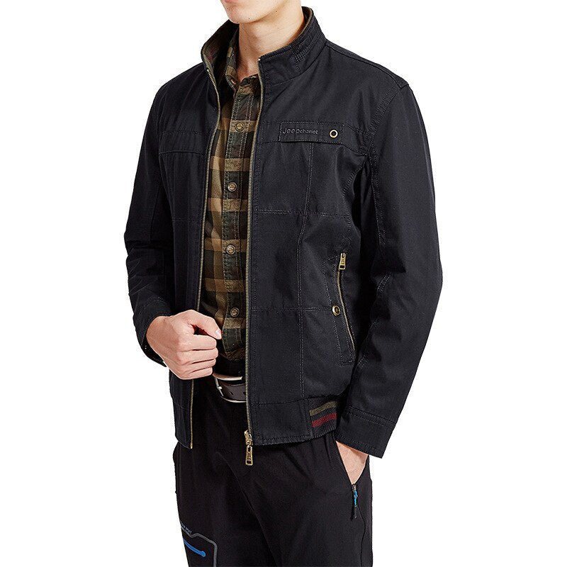 Chaqueta hombre verde militar